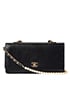 Fantasy Pearl Flap Shoulder Bag, &pound;2,900, Handbags, Black, Leather, Front view
